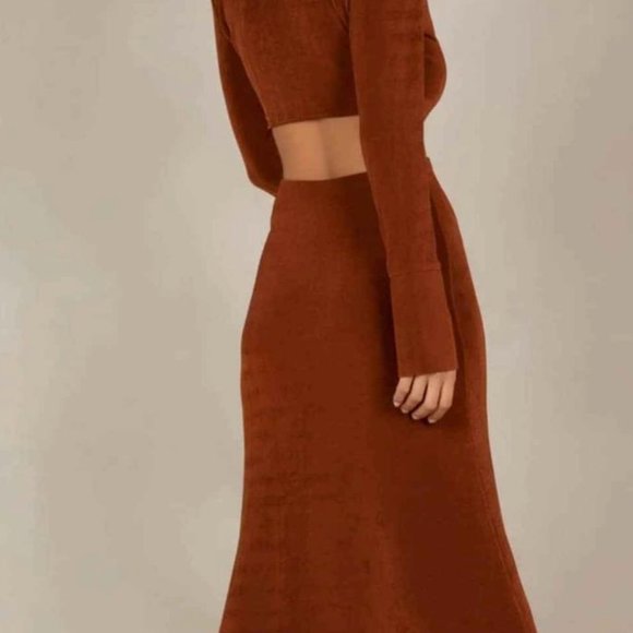 MISHA Salona Midi Dress in Copper size small - Picture 4 of 8